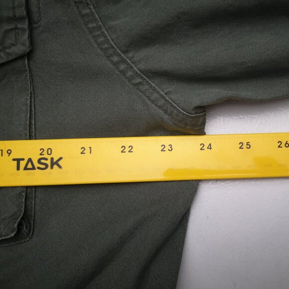 Old Navy Men's Size Large Olive Zipper & Snap Closure Jacket w/ Packable Hood - Picture 12 of 14